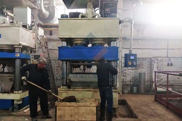 Russian Presswood Pallet Machine Installation Smoothly