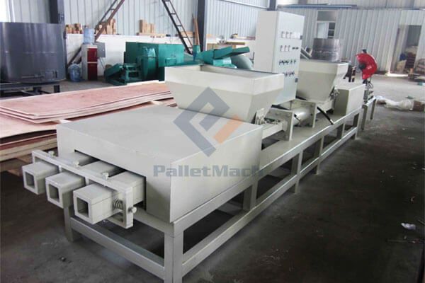 three head pallet block machine