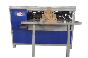 Multiple-blade wood pallet block cutting machine