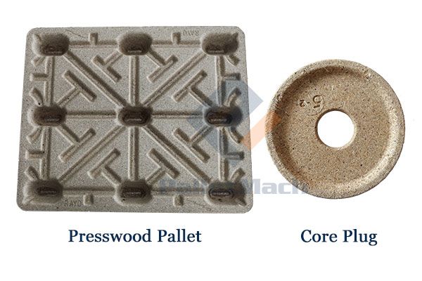 presswood pallet and core plug