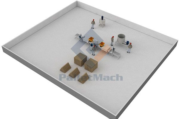 layout of pallet block production line