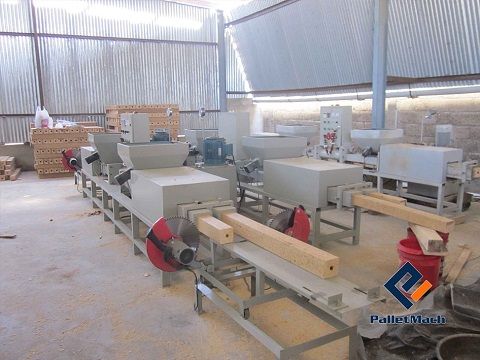 double head pallet block machine