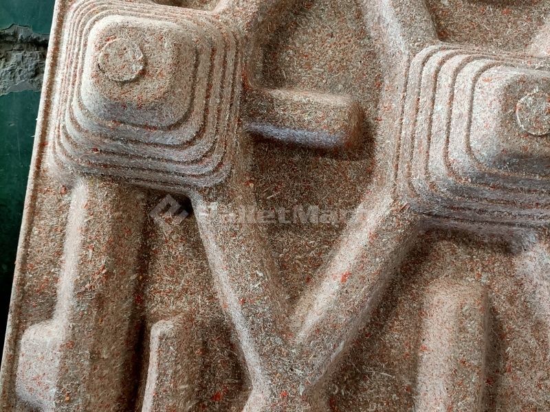 The PalletMach wind turbine blade recycling machine converts blade waste into pallets