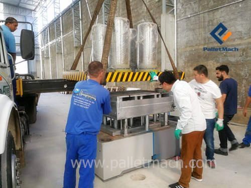 Pressed Wood Pallet Machine Installation in Brazil
