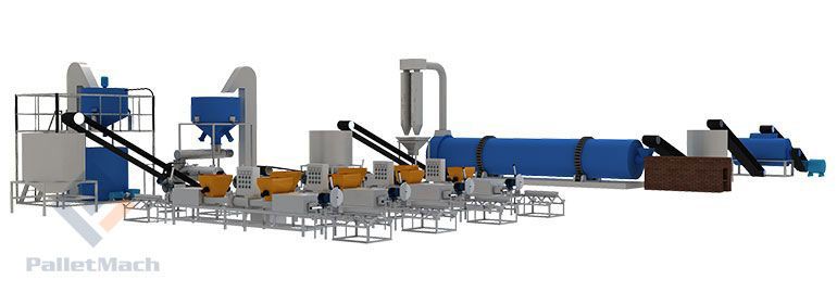 Semi-Auto Wood Pallet Block Production Line