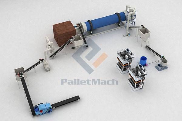 Semi-Auto Presswood Pallet Production Line