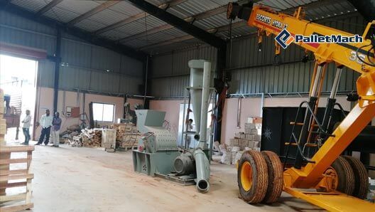 wood crusher installation