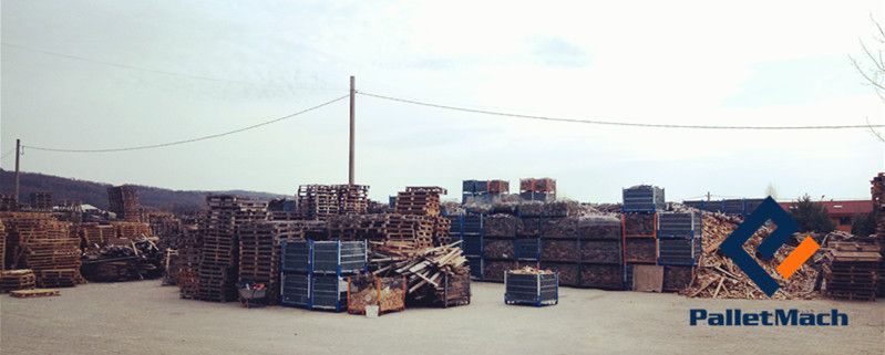 broken wooden pallets